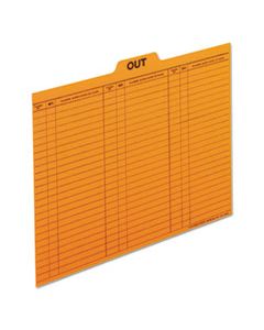 PFX2051 OUT/SUBSTITUTION GUIDES, 1/5 TOP TAB, 11 PT STOCK, LETTER, SALMON, 100/BOX