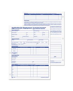 TOP32851 EMPLOYEE APPLICATION FORM, 8 3/8 X 11, 50/PAD, 2/PACK