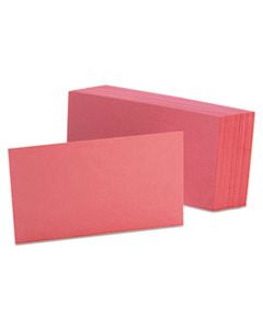 OXF7320CHE UNRULED INDEX CARDS, 3 X 5, CHERRY, 100/PACK