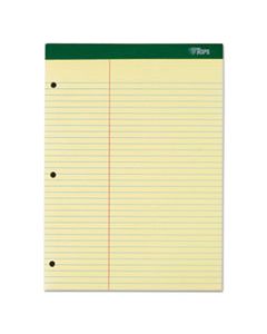 TOP63394 DOUBLE DOCKET RULED PADS, PITMAN RULE, 8.5 X 11.75, CANARY, 100 SHEETS