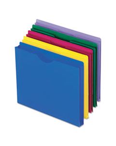 PFX50990 POLY FILE JACKETS, STRAIGHT TAB, LETTER SIZE, ASSORTED COLORS, 10/PACK