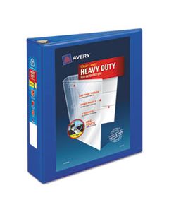 AVE79778 HEAVY-DUTY VIEW BINDER WITH DURAHINGE AND LOCKING ONE TOUCH EZD RINGS, 3 RINGS, 2" CAPACITY, 11 X 8.5, PACIFIC BLUE