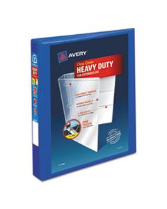 AVE79772 HEAVY-DUTY VIEW BINDER WITH DURAHINGE AND LOCKING ONE TOUCH EZD RINGS, 3 RINGS, 1" CAPACITY, 11 X 8.5, PACIFIC BLUE