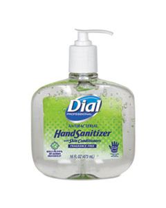 DIA00213 ANTIBACTERIAL GEL HAND SANITIZER W/MOISTURIZERS, 16OZ PUMP, FRAGRANCE-FREE, 8/CT