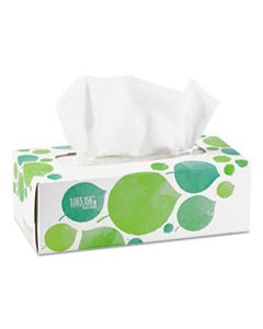 SEV13712BX 100% RECYCLED FACIAL TISSUE, 2-PLY, WHITE, 175 SHEETS/BOX