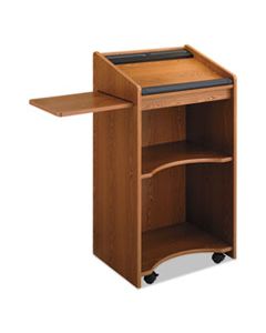 SAF8918MO EXECUTIVE MOBILE LECTERN, 25.25W X 19.75D X 46H, MEDIUM OAK