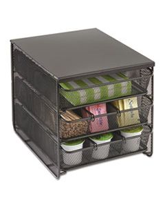 SAF3275BL 3 DRAWER HOSPITALITY ORGANIZER, 7 COMPARTMENTS, 11 1/2W X 8 1/4D X 8 1/4H, BK