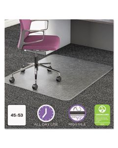 DEFCM16243COM15 ULTRAMAT ALL DAY USE CHAIR MAT FOR HIGH PILE CARPET, 45 X 53, RECTANGULAR, CLEAR