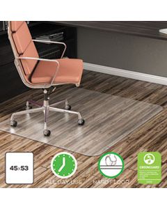 DEFCM21242COM ECONOMAT ALL DAY USE CHAIR MAT FOR HARD FLOORS, 45 X 53, CLEAR