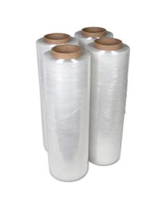 UNV62018 HANDWRAP STRETCH FILM, 18" X 2000FT ROLL, 15MIC (60-GAUGE), 4/CARTON