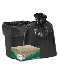 WBIRNW3310 LINEAR LOW DENSITY RECYCLED CAN LINERS, 16 GAL, 0.85 MIL, 24" X 33", BLACK, 500/CARTON