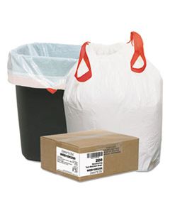 WBI1DK200 HEAVY-DUTY TRASH BAGS, 13 GAL, 0.9 MIL, 24.5" X 27.38", WHITE, 200/BOX