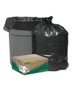 WBIRNW4320 LINEAR LOW DENSITY RECYCLED CAN LINERS, 56 GAL, 2 MIL, 43" X 47", BLACK, 100/CARTON