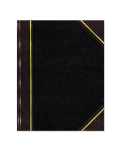 RED57131 TEXTHIDE RECORD BOOK, BLACK/BURGUNDY, 300 GREEN PAGES, 14 1/4 X 8 3/4