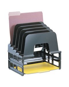 OIC22112 INCLINE SORTER, 5 SECTIONS, LETTER SIZE FILES, 9.13" X 13.5" X 14", BLACK