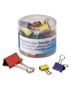 OIC31026 ASSORTED COLORS BINDER CLIPS, ASSORTED SIZES, 30/PACK