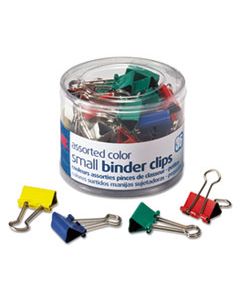 OIC31028 ASSORTED COLORS BINDER CLIPS, SMALL, 36/PACK
