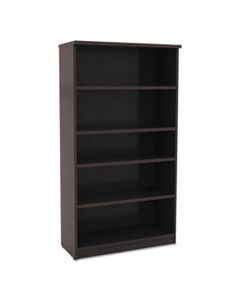 ALEVA636632ES ALERA VALENCIA SERIES BOOKCASE, FIVE-SHELF, 31 3/4W X 14D X 64 3/4H, ESPRESSO