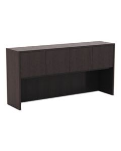 ALEVA286615ES ALERA VALENCIA SERIES HUTCH WITH DOORS, 64.75W X 15D X 35.38H, ESPRESSO