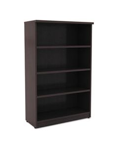 ALEVA635632ES ALERA VALENCIA SERIES BOOKCASE, FOUR-SHELF, 31 3/4W X 14D X 54 7/8H, ESPRESSO