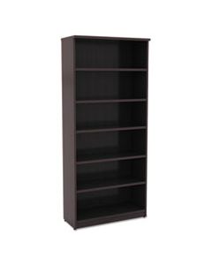 ALEVA638232ES ALERA VALENCIA SERIES BOOKCASE, SIX-SHELF, 31 3/4W X 14D X 80 1/4H, ESPRESSO