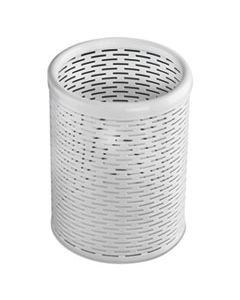 AOPART20005WH URBAN COLLECTION PUNCHED METAL PENCIL CUP, 3 1/2 X 4 1/2, WHITE