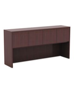 ALEVA286615MY ALERA VALENCIA SERIES HUTCH WITH DOORS, 64.75W X 15D X 35.38H, MAHOGANY