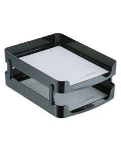 OIC22236 2200 SERIES FRONT-LOADING DESK TRAY, 2 SECTIONS, LETTER SIZE FILES, 10.25" X 13.63" X 2", BLACK