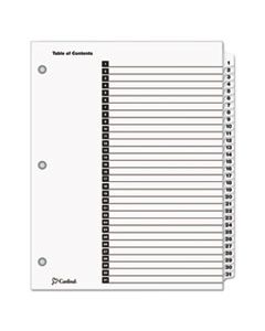 CRD60113 ONESTEP PRINTABLE TABLE OF CONTENTS AND DIVIDERS, 31-TAB, 1 TO 31, 11 X 8.5, WHITE, 1 SET