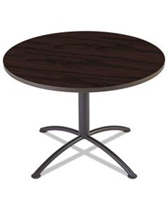 ICE69738 ILAND TABLE, CONTOUR, ROUND SEATED STYLE, 42" DIA. X 29", MAHOGANY/BLACK