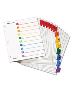 CRD60828 ONESTEP PRINTABLE TABLE OF CONTENTS AND DIVIDERS, 8-TAB, 1 TO 8, 11 X 8.5, WHITE, 6 SETS