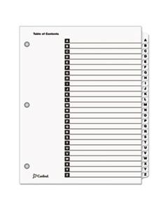 CRD60213 ONESTEP PRINTABLE TABLE OF CONTENTS AND DIVIDERS, 26-TAB, A TO Z, 11 X 8.5, WHITE, 1 SET