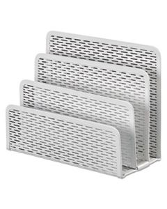 AOPART20003WH URBAN COLLECTION PUNCHED METAL LETTER SORTER, 3 SECTIONS, DL TO A6 SIZE FILES, 6.5" X 3.25" X 5.5", WHITE