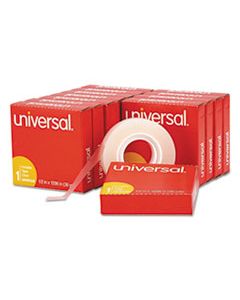 UNV81236VP INVISIBLE TAPE, 1" CORE, 0.5" X 36 YDS, CLEAR, 12/PACK