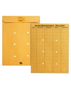 QUA63664 BROWN KRAFT RESEALABLE REDI-TAC INTEROFFICE ENVELOPE, #97, ONE-SIDED FIVE-COLUMN FORMAT, 10 X 13, BROWN KRAFT, 100/BOX