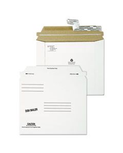 QUA64117 ECONOMY DISK/CD MAILER, SQUARE FLAP, SELF-ADHESIVE CLOSURE, 7.5 X 6.06, WHITE, 100/CARTON