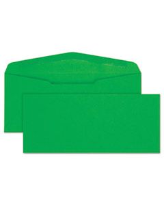 QUA11135 COLORED ENVELOPE, #10, BANKERS FLAP, GUMMED CLOSURE, 4.13 X 9.5, GREEN, 25/PACK