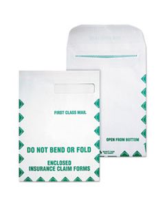 QUA54692 REDI-SEAL INSURANCE CLAIM FORM ENVELOPE, CHEESE BLADE FLAP, REDI-SEAL CLOSURE, 9 X 12.5, WHITE, 100/BOX