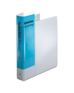 CRD16703 SPINE VUE LOCKING ROUND RING BINDER, 3 RINGS, 1.5" CAPACITY, 11 X 8.5, WHITE