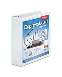 CRD49120 EXPRESSLOAD CLEARVUE LOCKING D-RING BINDER, 3 RINGS, 2" CAPACITY, 11 X 8.5, WHITE