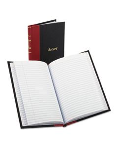 BOR96304 RECORD/ACCOUNT BOOK, BLACK/RED COVER, 144 PAGES, 5 1/4 X 7 7/8