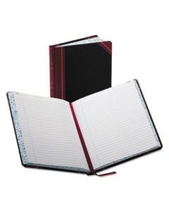 BOR38300R RECORD/ACCOUNT BOOK, RECORD RULE, BLACK/RED, 300 PAGES, 9 5/8 X 7 5/8