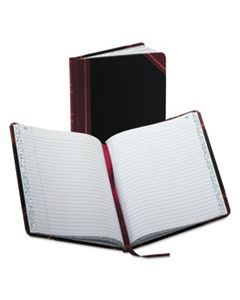 BOR38150R RECORD/ACCOUNT BOOK, RECORD RULE, BLACK/RED, 150 PAGES, 9 5/8 X 7 5/8