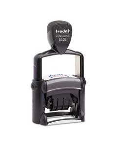 USST5444 TRODAT PROFESSIONAL 5-IN-1 DATE STAMP, SELF-INKING, 1 1/8 X 2, BLUE/RED