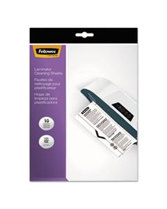 FEL5320603 LAMINATOR CLEANING SHEETS, 3 TO 10 MIL, 8.5" X 11", WHITE, 10/PACK