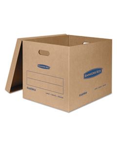 FEL7718201 SMOOTHMOVE CLASSIC MOVING & STORAGE BOXES, LARGE, HALF SLOTTED CONTAINER (HSC), 21" X 17" X 17", BROWN KRAFT/BLUE, 5/CARTON