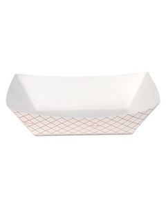 DXERP2508 KANT LEEK POLYCOATED PAPER FOOD TRAY, 5 1/2X7 3/5X1 4/5, RED PLAID, 250/BG, 2/CT