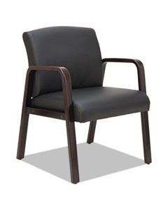 ALERL4319E ALERA RECEPTION LOUNGE WL SERIES GUEST CHAIR, 24" X 26" X 33.25", BLACK SEAT/BLACK BACK, ESPRESSO BASE