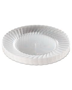 WNARSCW91512PK CLASSICWARE PLASTIC PLATES, 9" DIAMETER, CLEAR, 12 PLATES/PACK