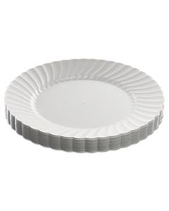 WNARSCW91512W CLASSICWARE PLASTIC DINNERWARE, PLATES, PLASTIC, WHITE, 9IN, 12/BAG, 15/CARTON